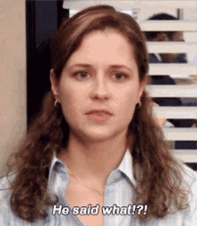 the office pam beesly he said what what did he say jenna fischer