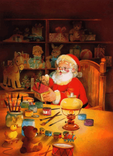 Santa Claus Toys GIF - Santa Claus Toys Check List GIFs