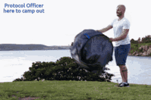 Protocol Officer Camping GIF - Protocol Officer Camping Tent GIFs