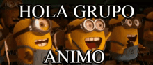Hola Grupo Animo GIF - Minions Hola Grupo Cheer GIFs