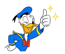 donald duck wink thumbs up are you okay