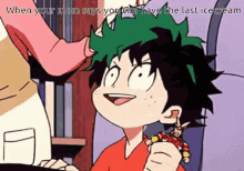 When Your Mom Lets You Have The Last Icecream Izuku Midoriya GIF - When Your Mom Lets You Have The Last Icecream Izuku Midoriya Deku GIFs