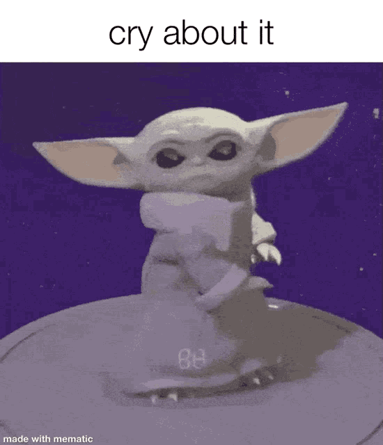 Cry Cry About It GIF - Cry Cry About It Baby Yoda GIFs