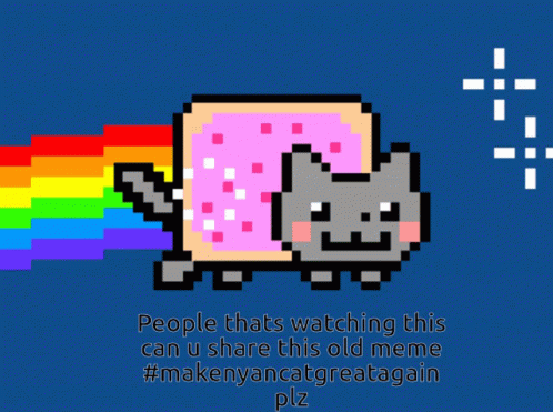 Old Meme Nyan Cat Gif Old Meme Nyan Cat Rainbow Discover Share Gifs