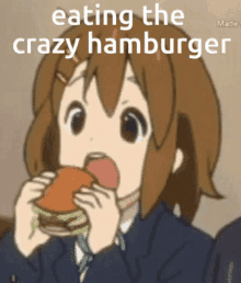 kon crazy hamburger yui hirasawa burger