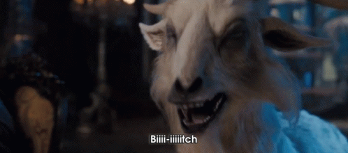 Drag Me To Hell,Horror,Bitch,Insult,Goat,Mad,Angry,Upset,gif,animated gif,g...