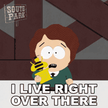 I Live Right Over There Mark Cotswolds GIF - I Live Right Over There Mark Cotswolds South Park GIFs