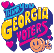 Thank You Gracias Sticker - Thank You Gracias Thank You Georgia Voters Stickers