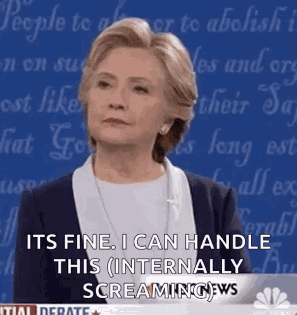 Hillary Clinton Screaming Internally GIF Hillary Clinton Screaming