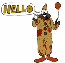 hello scaryclown clown hello clown scared