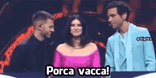 Porca Vacca Laura Pausini GIF - Porca Vacca Laura Pausini Eurovision GIFs