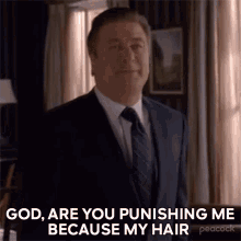 God Are You Punishing Me Because My Hair Is Better Than Yours Jack Donaghy GIF - God Are You Punishing Me Because My Hair Is Better Than Yours Jack Donaghy 30rock GIFs