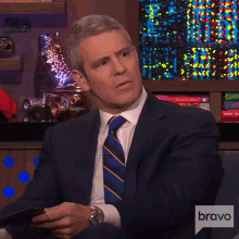 Listening Andy Cohen GIF - Listening Andy Cohen Watch What Happens Live GIFs