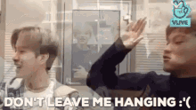 Dont Leave Me Hanging High Five GIF - Dont Leave Me Hanging Hanging High Five GIFs