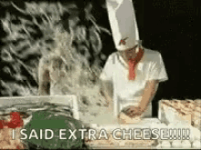 Chef Extra Cheese GIF - Chef Extra Cheese Lots Of It GIFs