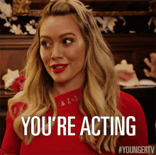 You'Re Acting A Little Weird GIF - Kelsey Peters Hilary Duff Younger GIFs