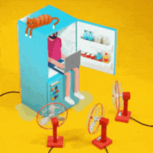 Fan Refrigerator GIF - Fan Refrigerator Animated GIFs
