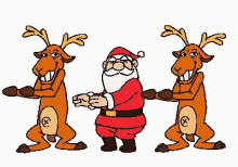 Christmas Holiday Santa Claus GIF - Christmas Holiday Santa Claus Reindeers GIFs