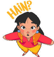 Irritated Girl Asks Hain In Hindi Sticker - Dilliwali Hain Curious Stickers
