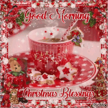 Good Morning Christmas Blessings GIF - Good Morning Christmas Blessings Christmas Cookies GIFs