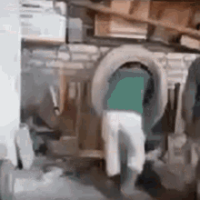 Uwii Man Rotating In Cement Mixer GIF - Uwii Man Rotating In Cement Mixer GIFs