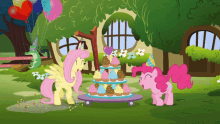 my little pony happy birthday pinkie pie fluttershy cupcakes