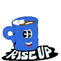 Rise Up And Vote Ga Cup Of Coffee Sticker - Rise Up And Vote Ga Rise Up Cup Of Coffee Stickers