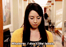 Parks And Rec April Ludgate GIF - Parks And Rec April Ludgate Whatever I Dont Like Labels GIFs