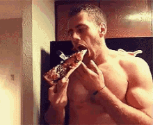 Naked pizza delivery gif