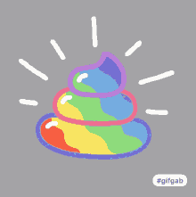Rainbow Poo GIF - Rainbow Poo Colorful GIFs