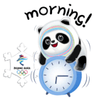 Morning Bing Dwen Dwen Sticker - Morning Bing Dwen Dwen Winter Olympics2022 Stickers
