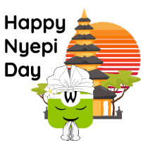 Nyepi Day Happy Sticker - Nyepi Day Nyepi Happy Stickers
