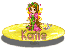 katie doll cat yellow oval princess