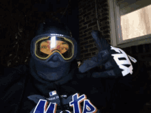mask on ninja goggles hood