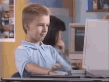Awesome Computer Kid Thumbs Up GIF - Awesome Computer Kid Computer Thumbs Up GIFs