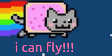 I Can Fly Fly Time GIF - I Can Fly Fly Time Nyan Cat GIFs