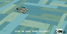 beemo adventuretime robber bank account