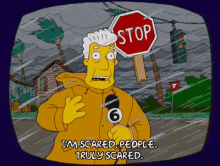 Bad Weather GIF - The Simpsons Im Scared Truly Scared GIFs
