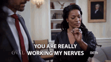 You Are Really Working My Nerves Kron Moore GIF - You Are Really Working My Nerves Kron Moore Victoria Franklin GIFs