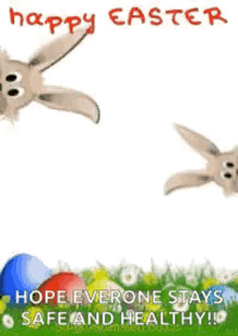 bunnies easter egg happy easter happy easter sunday