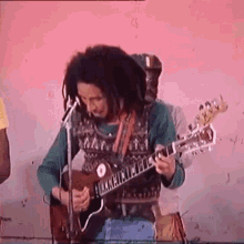 Playing Guitar Robert Nesta Marley GIF - Playing Guitar Robert Nesta Marley Bob Marley GIFs