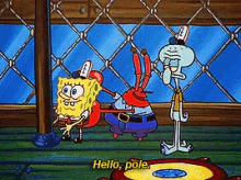 Hello Pole GIF - Hello Pole Spongebob GIFs