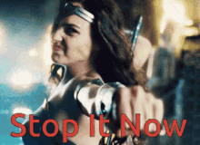 Wonder Woman Stop It GIF - Wonder Woman Stop It Now GIFs