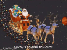 Santa Is Coming Tonight Merry Christmas GIF - Santa Is Coming Tonight Merry Christmas Reindeer GIFs