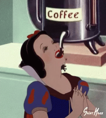 Coffee Snow White GIF - Coffee Snow White All The Coffee GIFs