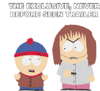 The Exclusive Never Before Seen Trailer Stan Marsh Sticker - The Exclusive Never Before Seen Trailer Stan Marsh South Park Stickers