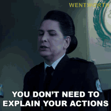 You Dont Need To Explain Your Actions Joan Ferguson GIF - You Dont Need To Explain Your Actions Joan Ferguson Wentworth GIFs