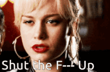 Shut Your Mouth Shut Up GIF - Shut Your Mouth Shut Up Brie Larson GIFs