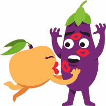 aggressive kiss peach life joypixels kiss me oh no