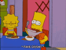 fake cry cry emotional sad the simpsons